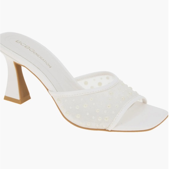 BCBGeneration Shoes - New BCBG White Studded Mules – Size 8